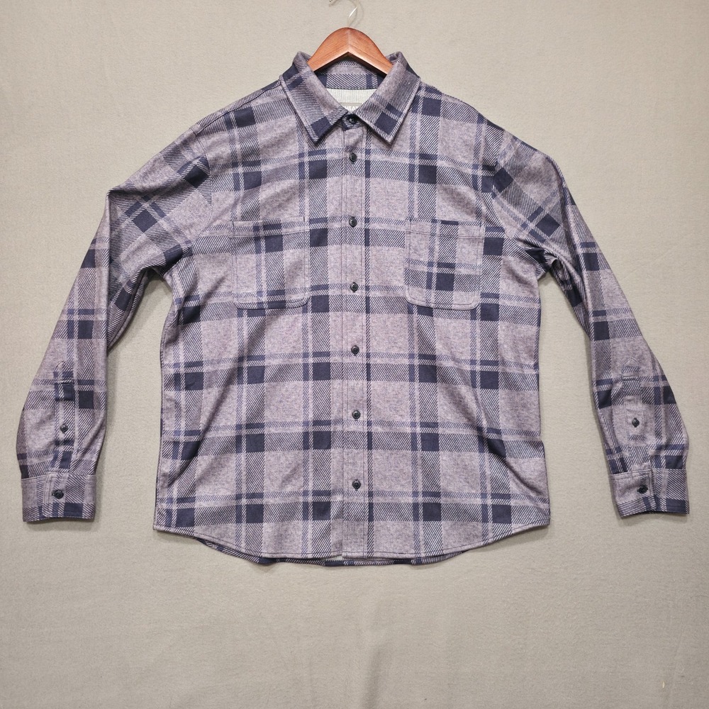 32 Degree Heat Men's Gray Plaid Button Up Long Sleeve Flannel Size‎ XL